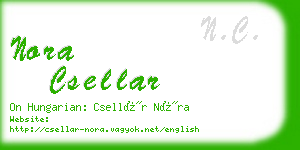 nora csellar business card